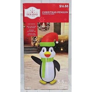 2024 Holiday Time CHRISTMAS PENGUIN Inflatable 3.5 FT